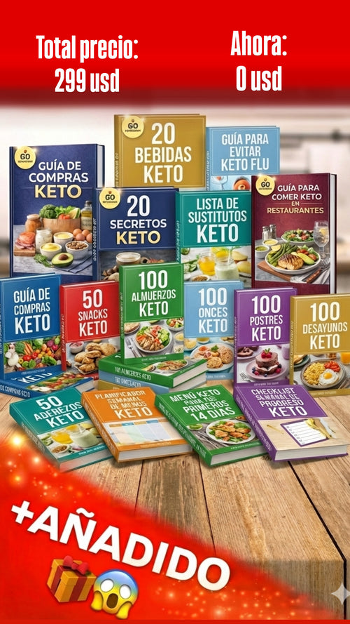Ebook Keto GO + 14 ebooks gratis KETO!
